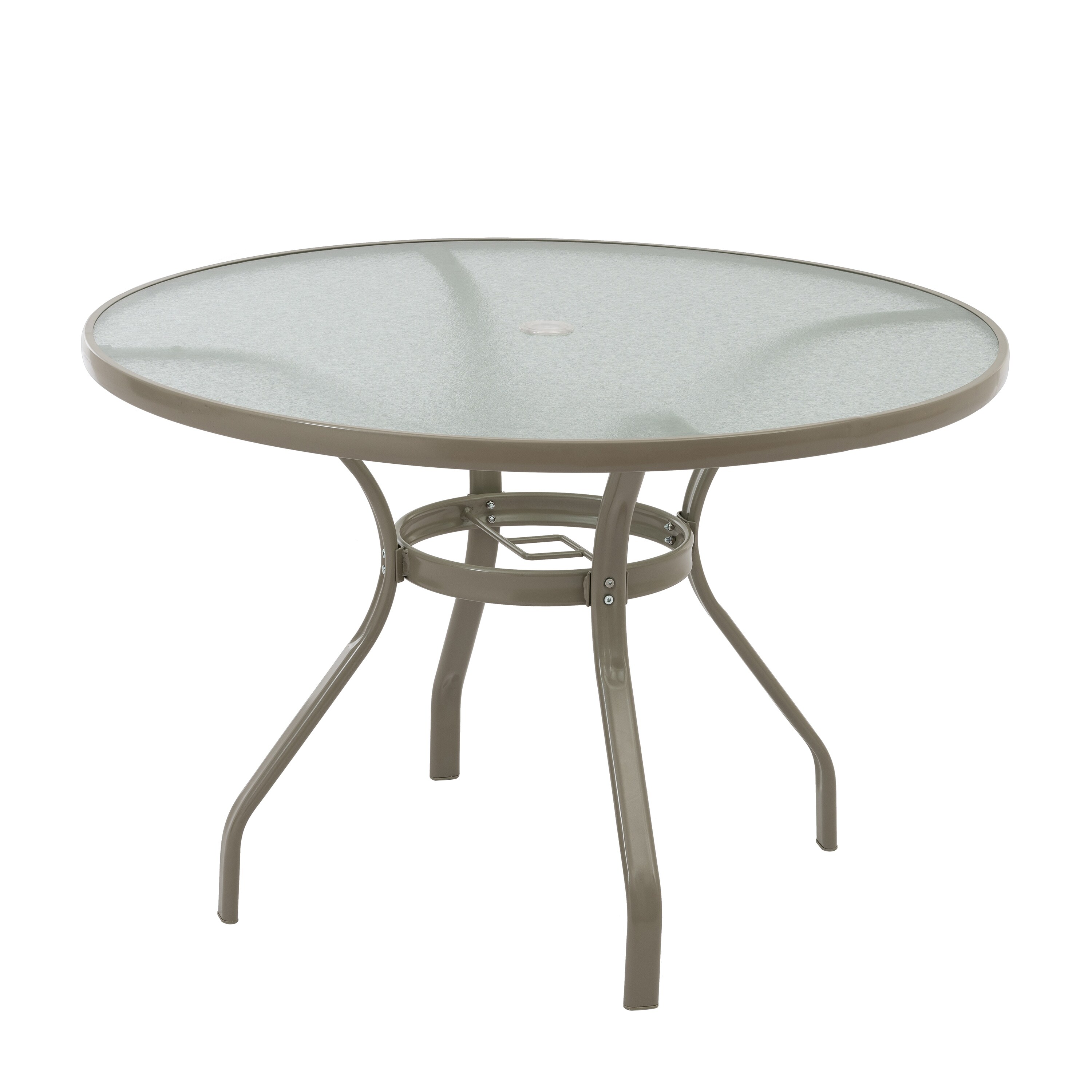 3 Piece Metal Outdoor Bistro Set with Tan PVC Sling Swivel Rocker Chairs and Round Cast Top Outdoor Table in Brown Bed Bath Beyond 41254107