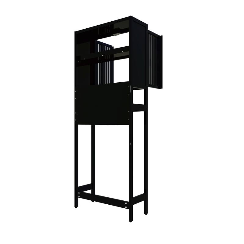 Toilet storage rack, independent bathroom, laundry room, space saving,Black
