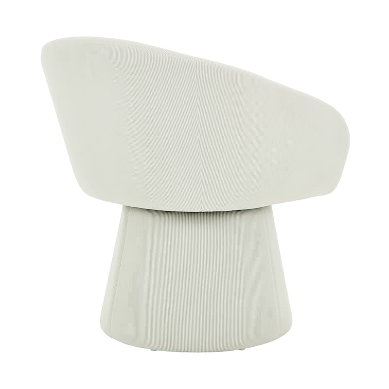 Narrow Upholstered Swivel Chair with Ergonomic Barrel Design, 360掳 Rotation Accent Chair Barrel Chair Sofa Chair