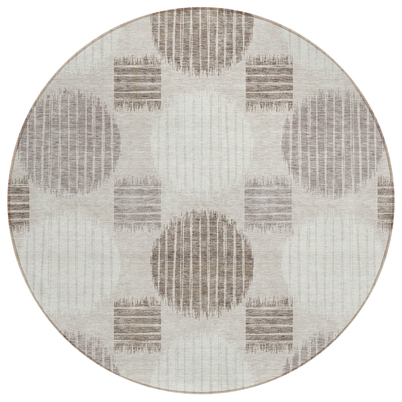 Machine Washable Indoor/ Outdoor Chantille Contemporary Dotty Rug