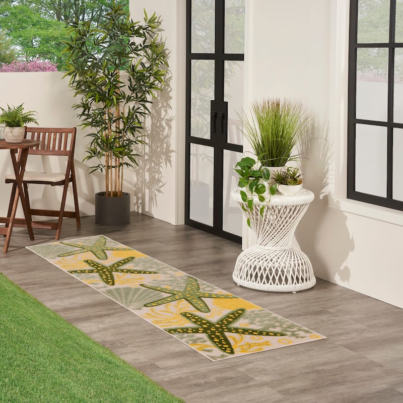 Nourison Aloha Coastal Starfish Indoor/Outdoor Area Rug