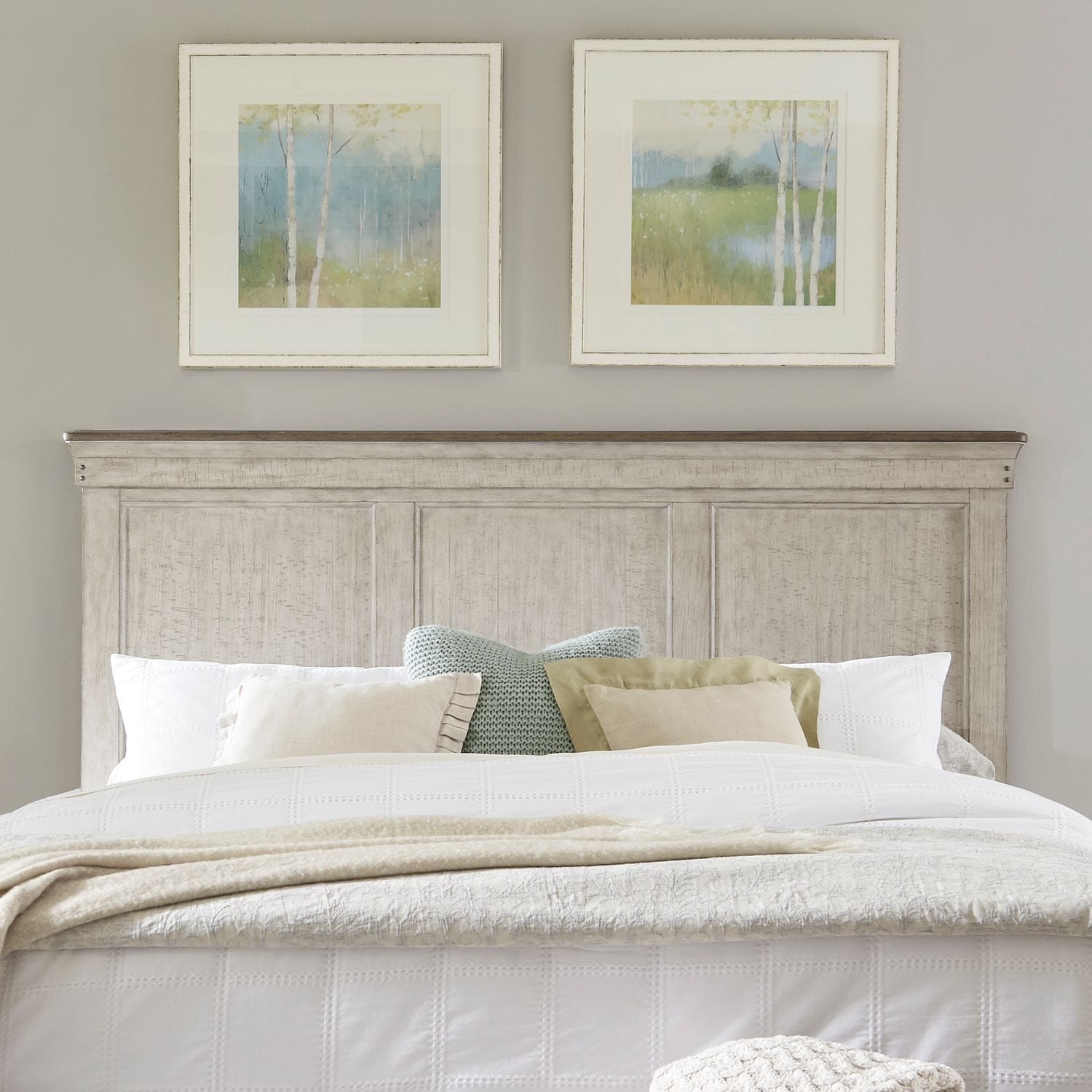 Ivy Hollow Weathered Linen Dusty Taupe King Panel Headboard