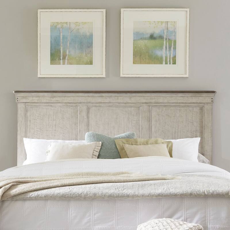 Ivy Hollow Weathered Linen Dusty Taupe King Panel Headboard - King