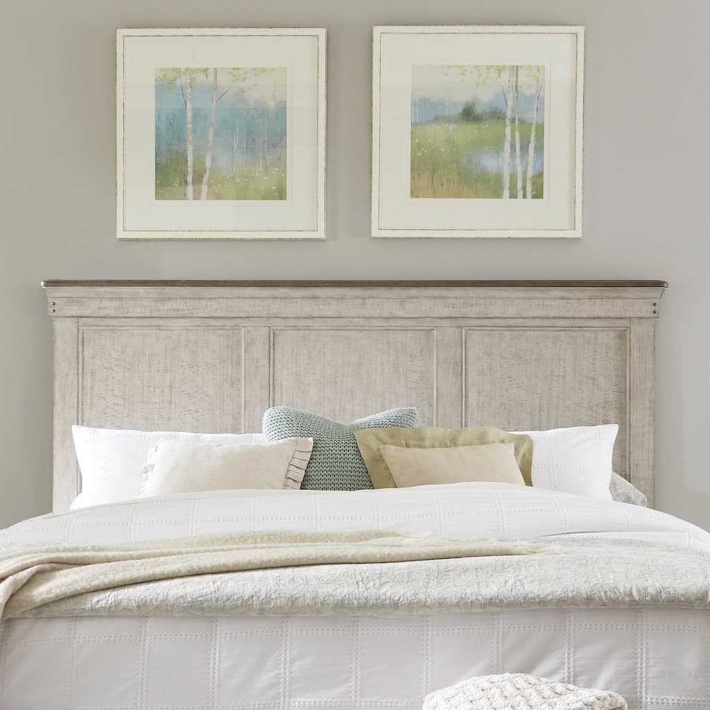 Ivy Hollow Weathered Linen Dusty Taupe King Panel Headboard