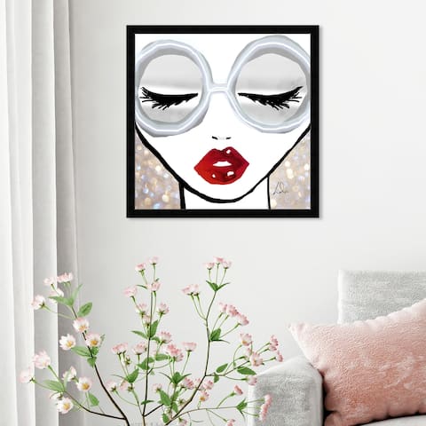 Oliver Gal 'Ready for the Dream' Fashion and Glam Wall Art Framed Print Portraits - White, Red