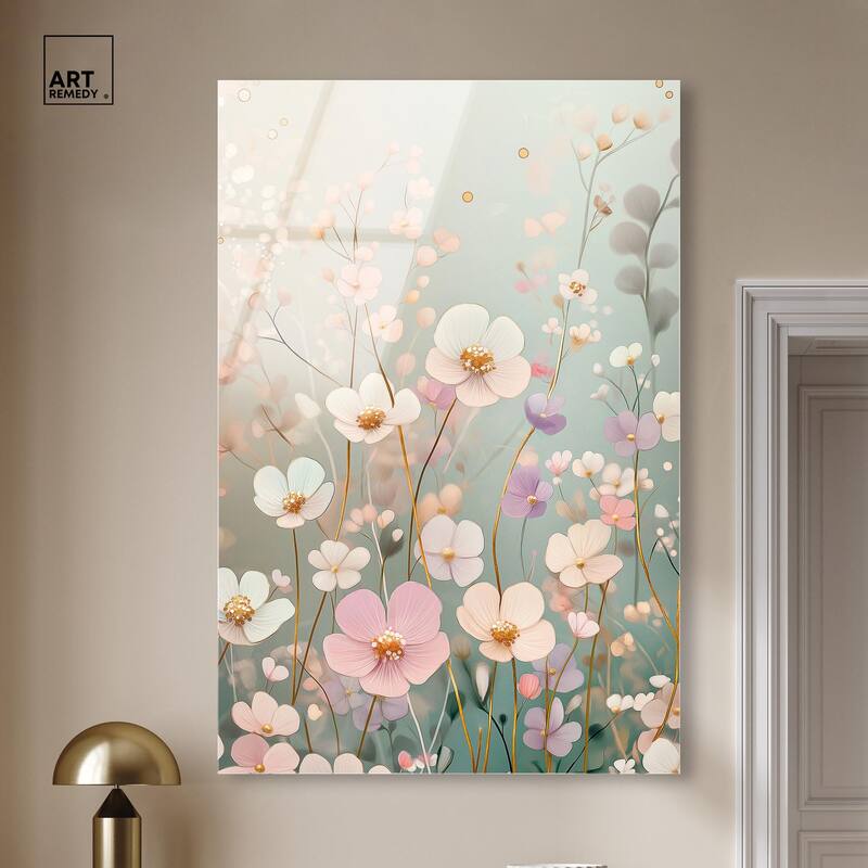 Tiny Blooms I Acrylic by Art Remedy, Ready to Hang