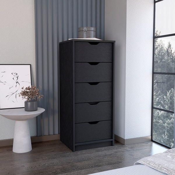 narrow dresser black Granville Tall 23.62 Narrow Dresser in Black
