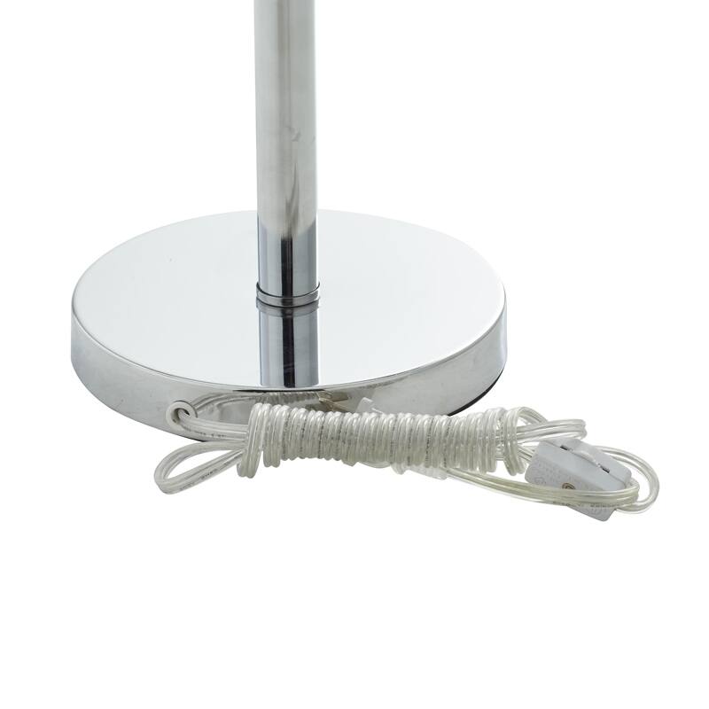 Metal Room Table Lamp with Crystal Embellishments - Set of 2 Silver - Roche River Decor
