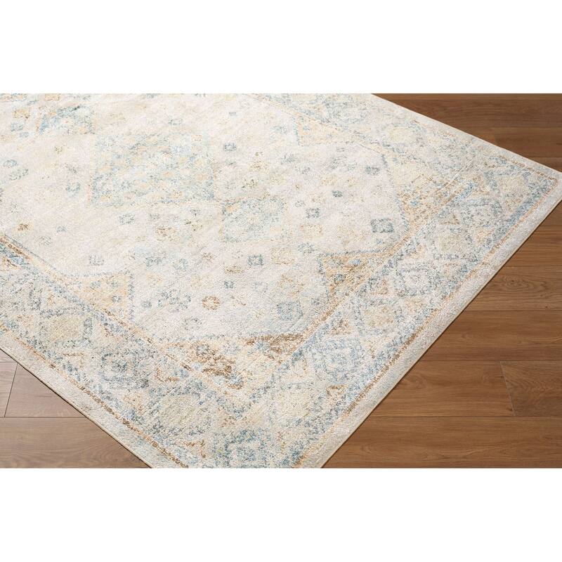 Livabliss Transitional Lillian Medallion Washable Area Rug