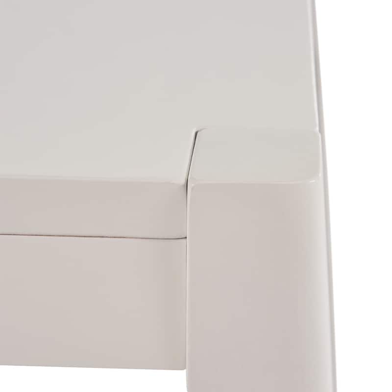 Roomfitters Minimalist Counter Stool Set of 2, Modern Kitchen Seating, Space-Saving Design, White