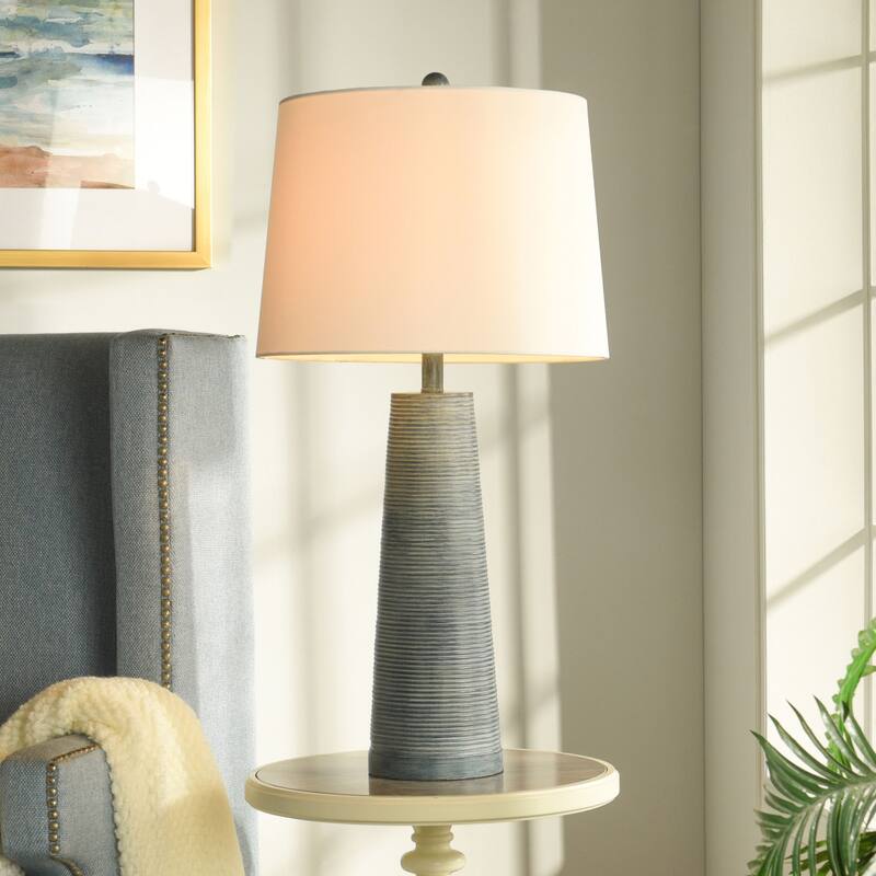 Conical - Table Lamp - Made of Polyresin - White Linen Shade - 31"H