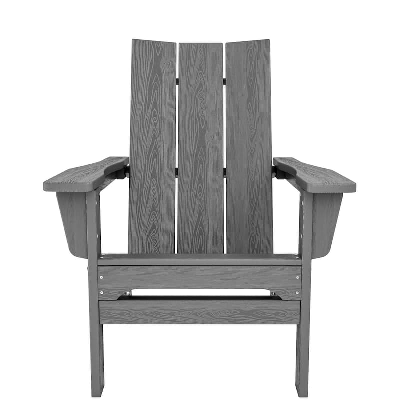 HDPE Oversized Folding Adirondack Chair, All-Weather Modern Folding Adirondack Chair