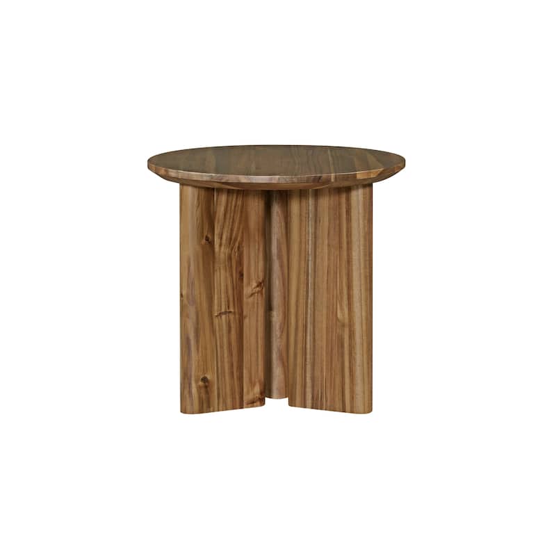 NPD Furniture Petrilio Round Acacia Wood Coffee or Side Table