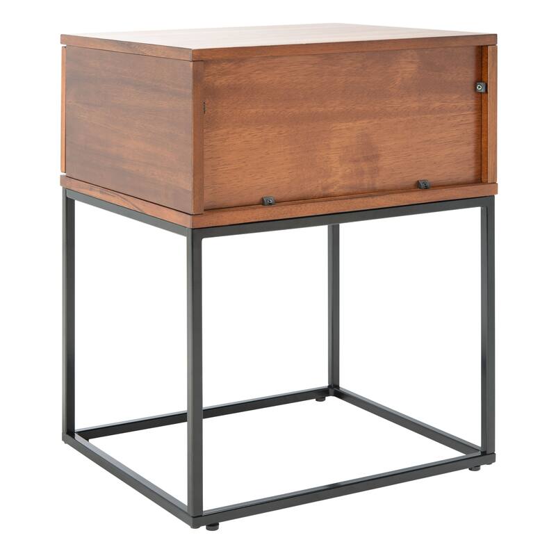 SAFAVIEH Pieta Brown 1-Drawer Nightstand
