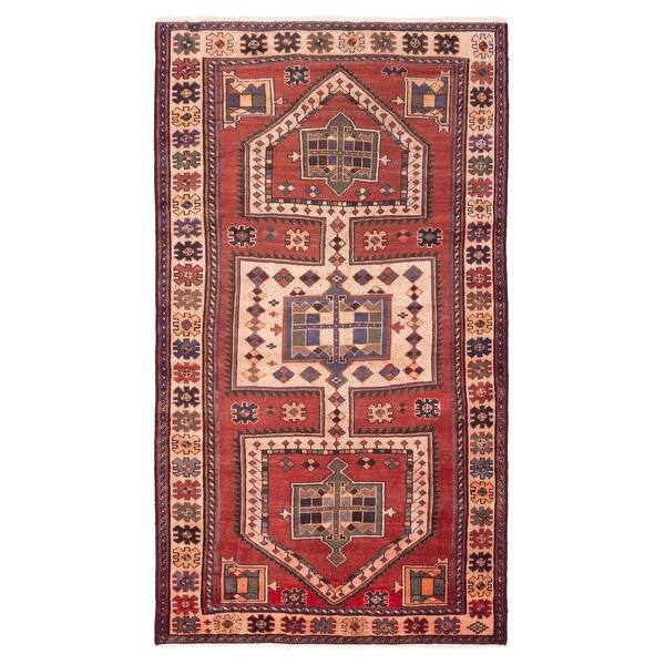 slide 2 of 9, ECARPETGALLERY Hand-knotted Konya Anatolian Red Wool Rug - 5'1 x 9'2