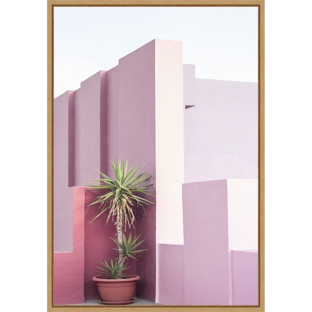 La Muralla Roja 4 by Kathrin Pienaar Framed Canvas Wall Art Print - Sylvie Natural