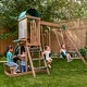 preview thumbnail 1 of 7, KidKraft Wilderness Point Wooden Outdoor Swing Set Swing Set
