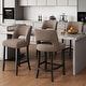 preview thumbnail 16 of 59, Upholstered Counter Height Bar Stools with wood legs for Kitchen Island Dining Room Set of 4 - Brown