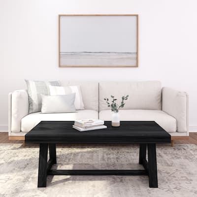 Plank and Beam Classic Rectangular Trestle Leg Coffee Table - 48"