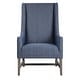 preview thumbnail 1 of 5, Uttermost Galiot 27" Wide Coastal Feel Wingback Arm Chair with Striped - Blue / White Blue / White