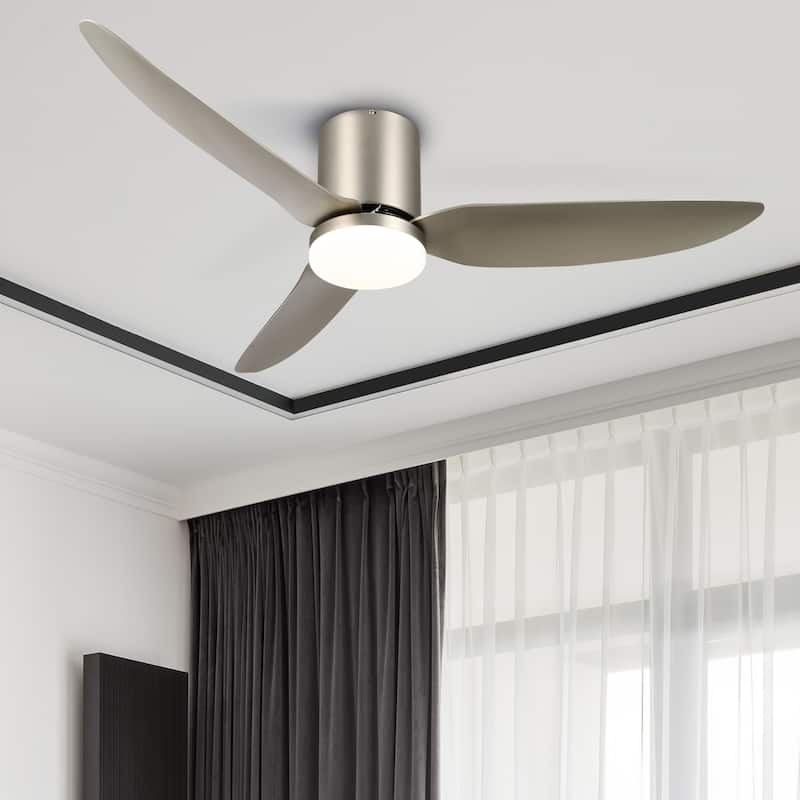 52" 3 Blade Smart Ceiling Fan with Dimmable Light Kit & Remote