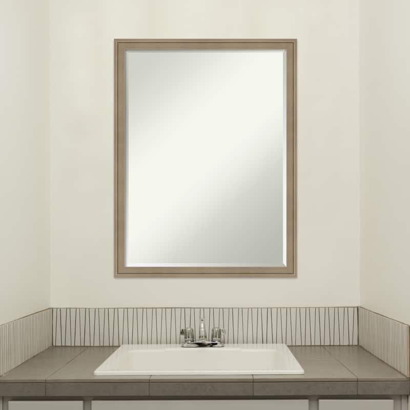 Florence Half-Inch-Bevel Framed Bathroom Vanity Wall Mirror - Glass Size 18x24