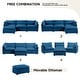 preview thumbnail 70 of 150, Corduroy Sectional Sofa with Removable Ottomans & Ultra-soft Cushions for Living Room & Bedroom