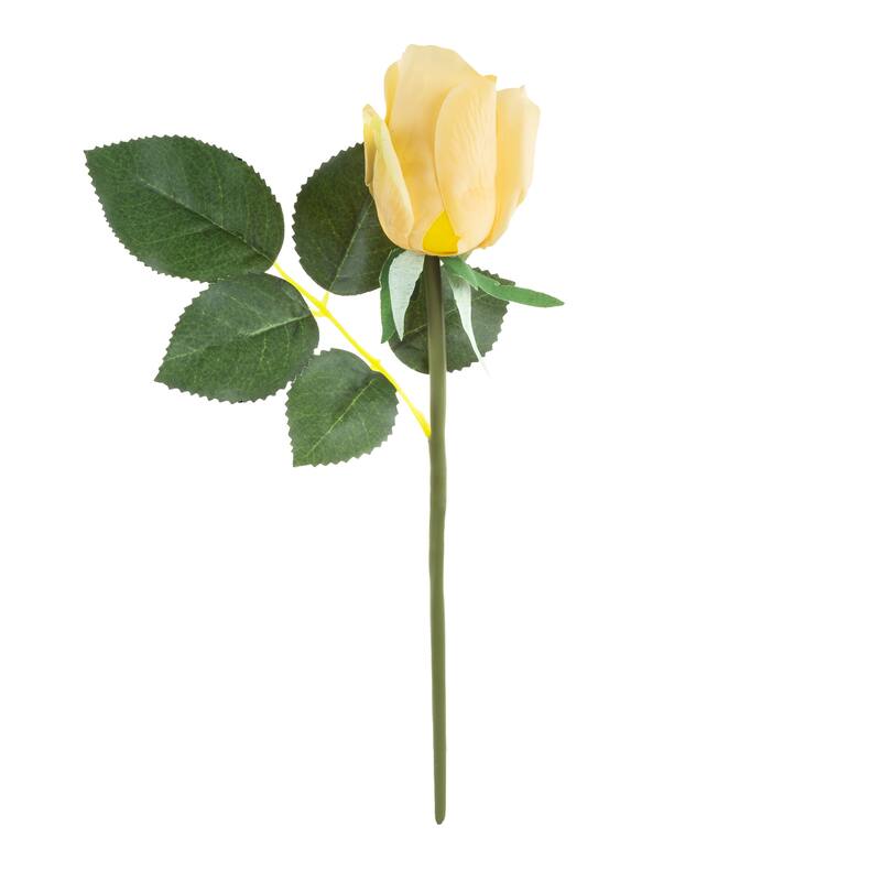 Pure Garden 24Pc Rose Artificial Flowers, Yellow