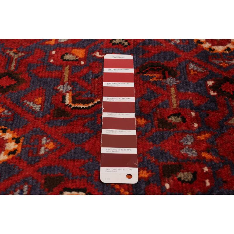 ECARPETGALLERY Hand-knotted Andelz Red Wool Rug - 3'7 x 13'1