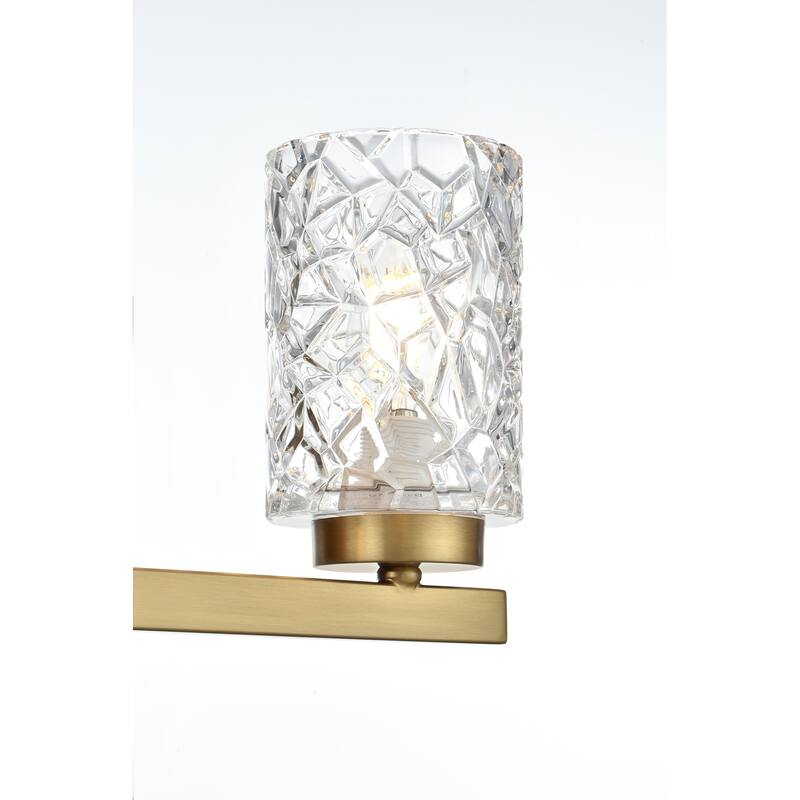 Cara 3 Light Bath Sconce with Clear Shade