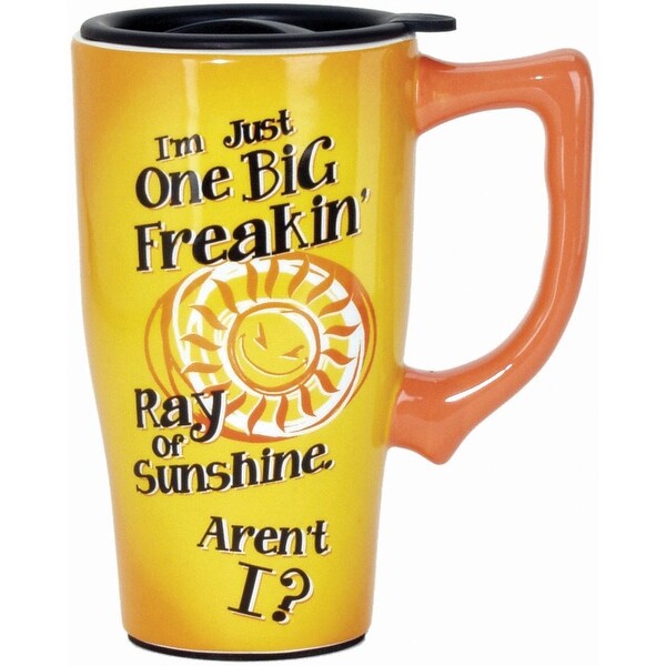 Spoontiques 12867 big ray of sunshine travel mug