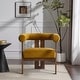 preview thumbnail 3 of 24, Gilbert Modern Upholstered Round Arm Accent Chair by Christopher Knight Home Turmeric