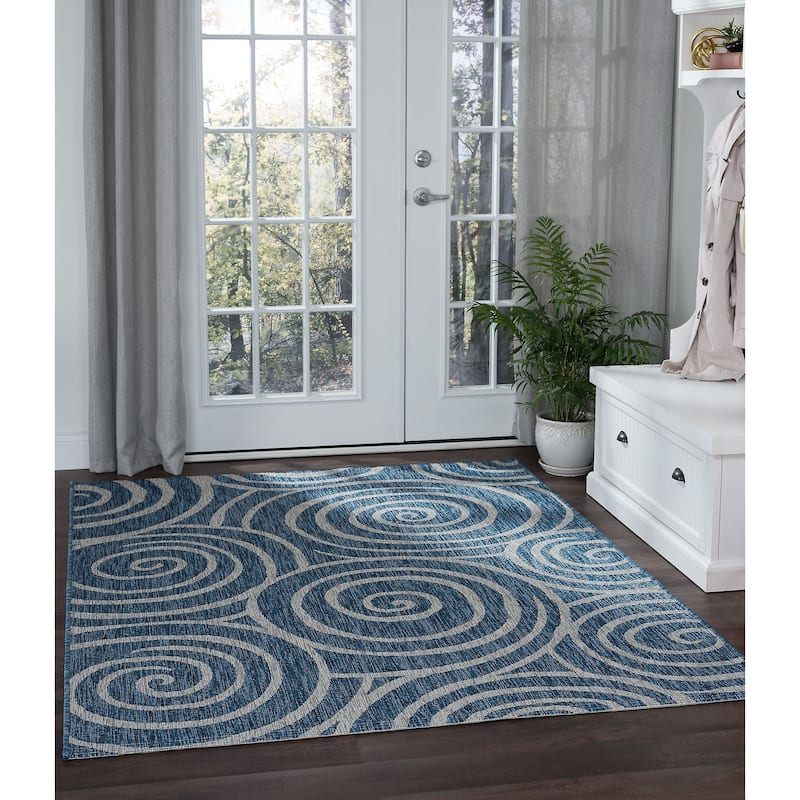 Colonnade Transitional Geometric Indoor/Outdoor Area Rug