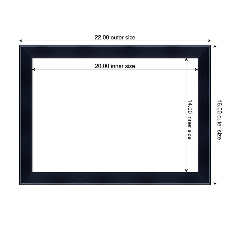 Amanti Art Madison Black Framed Dry Erase Magnetic Board - 22 x 16 in