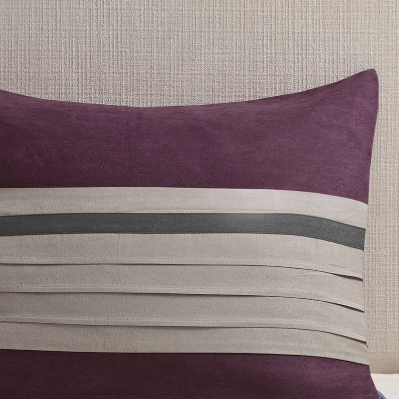 GDF Studio - Palmer 7-Piece Pieced Faux Suede Comforter Set