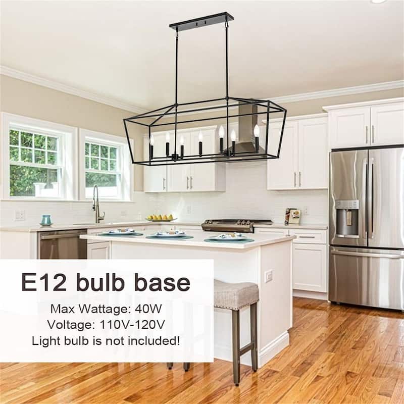 7-Light Traditional Farmhouse Linear Chandelier
