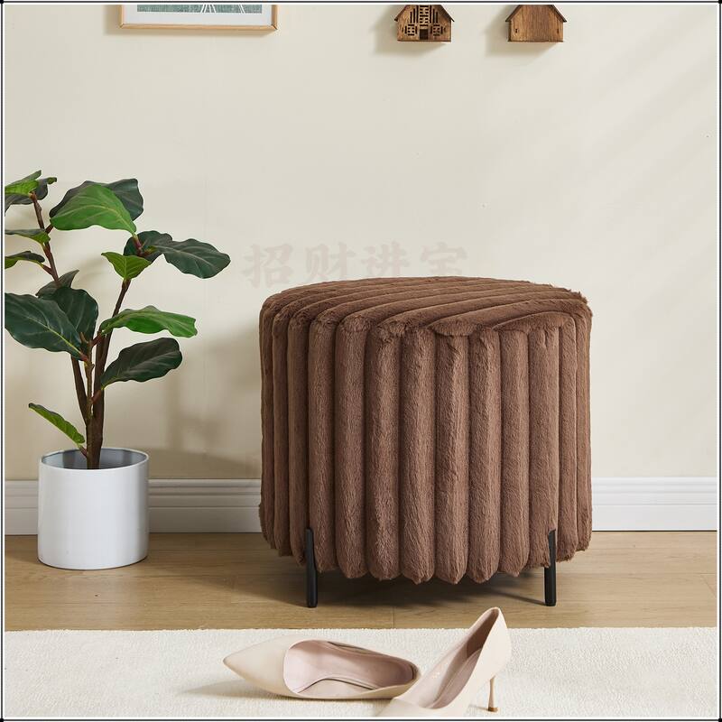 Upholstered Bench with Metal Legs
