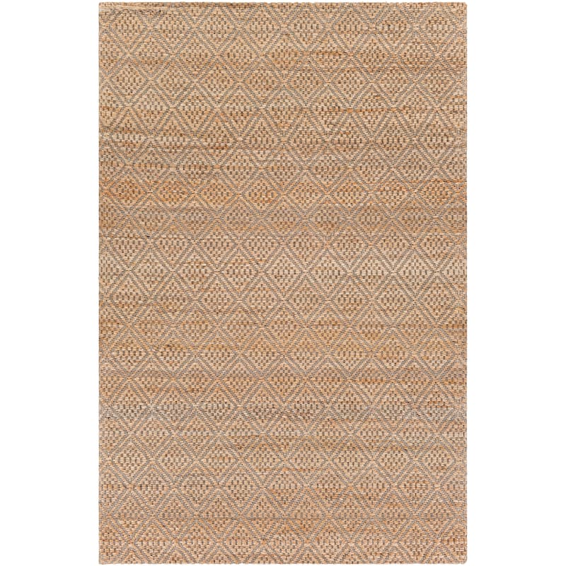 Artistic Weavers Barrow Diamond Bohemian Jute Area Rug - 5' x 7' 6" - Tan