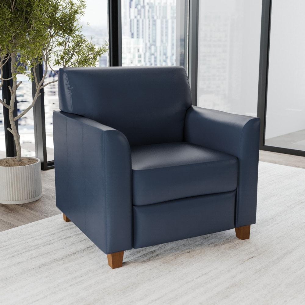 LeatherSoft Chair with Clean Line Stitched Frame - 29"D x 30.5"W x 32.5"H