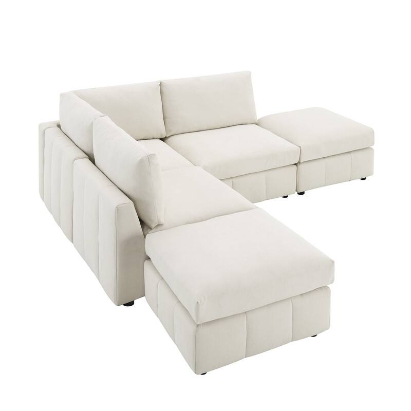 93 "modern sectional sofa, vertical stripes, 5 seat armless sofa