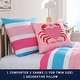 preview thumbnail 9 of 8, Nautica Kids Cru Stripe Pink Comforter Bonus Set