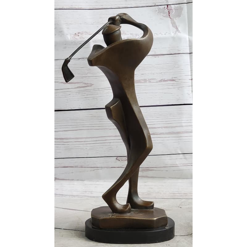 Signed Original Milo Abstract Golf Golfer Golfing Modern Sculpture Statue Art