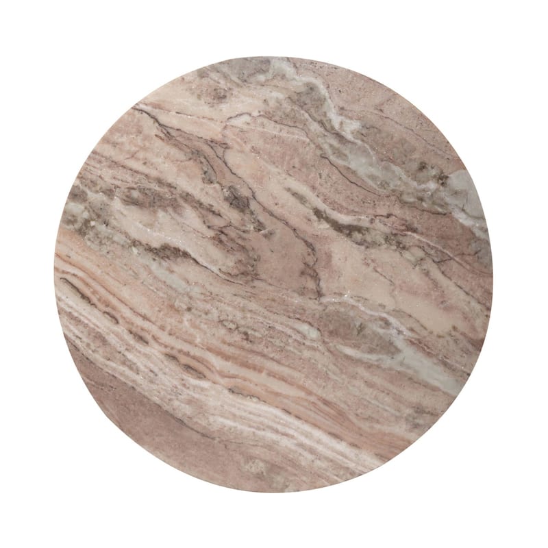 Eclipse Greystone Marble Top Pewter Metal Nesting Tables