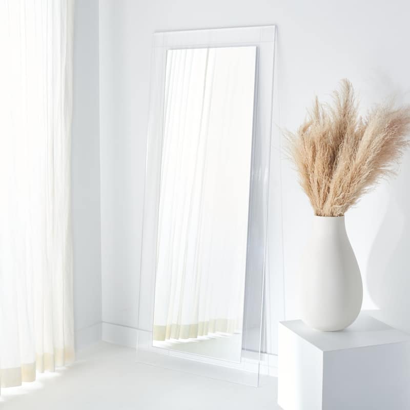 SAFAVIEH Couture Lisandra Acrylic Standing Mirror - Clear - 31"W x 1"D x 75"H