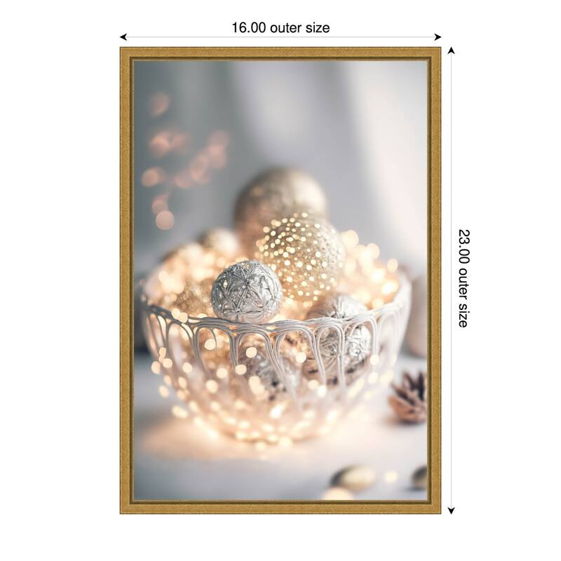 Grey Bowl Still life by Treechild Framed Canvas Wall Art Print - 30 x 41 in