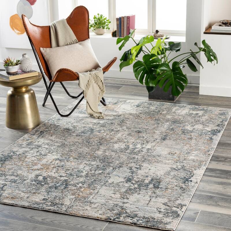Artistic Weavers Altan Modern Abstract High/Low Area Rug - 10' x 14' - Pale Blue
