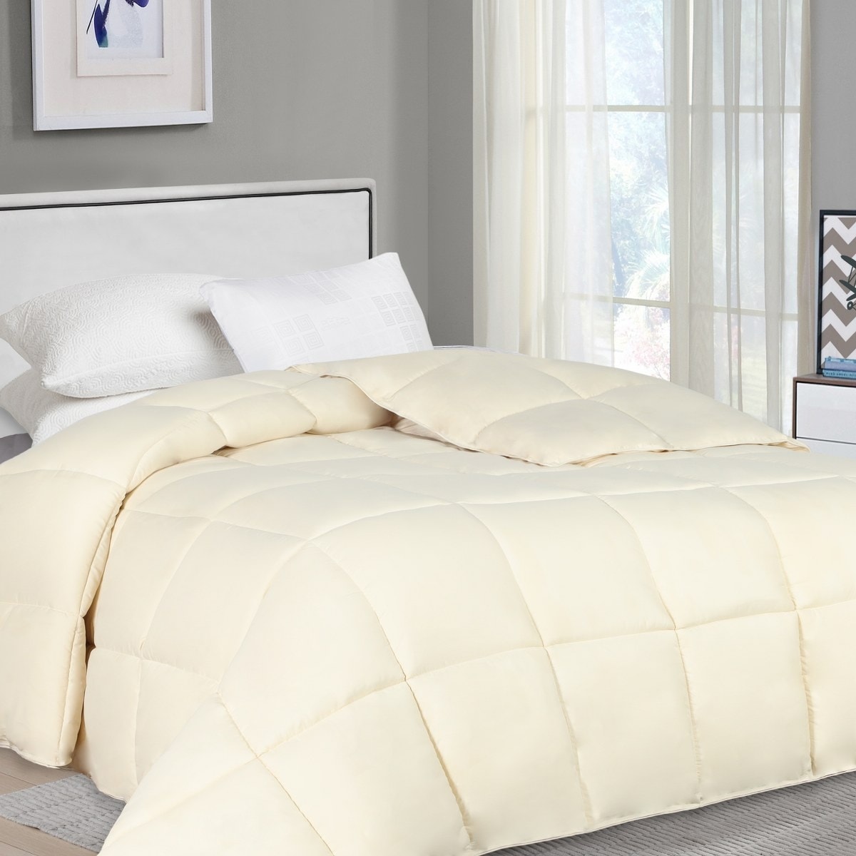 Utopia Bedding Queen Comforter Set with 2 Pillow Shams - Bedding Comforter  Sets - Down Alternative Navy Comforter - Soft and Comfortable - Machine
