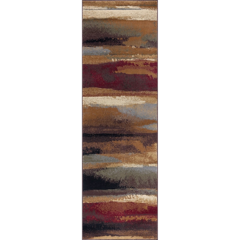 Flora Transitional Stripe Indoor Area Rug