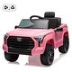 preview thumbnail 29 of 40, Licensed Toyota Tundra 12V Kids Ride on Car , Ride on Truck Car with Remote Pink