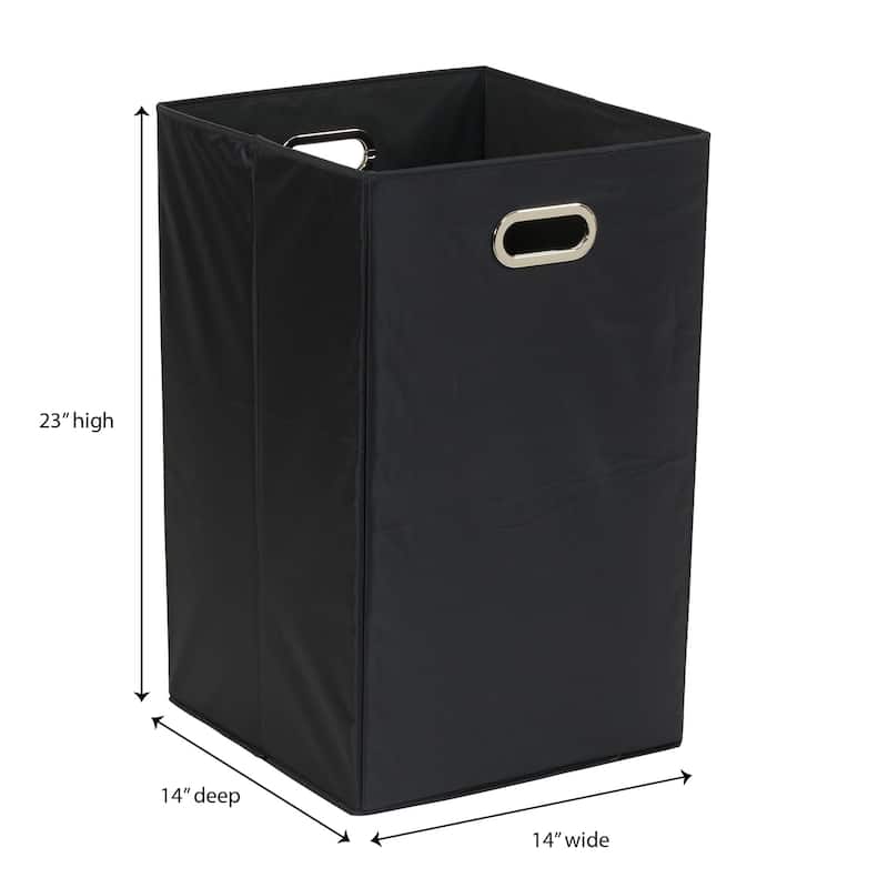 Household Essentials Folding Laundry Hamper - 14.0"L x 14.0"W x 28.0"H